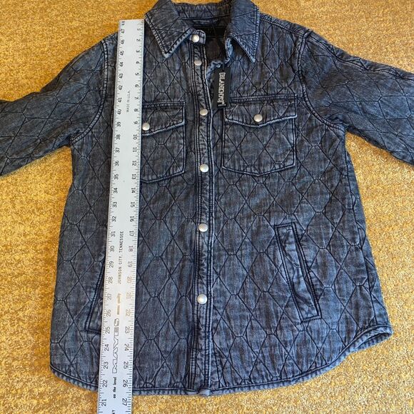 NWT Blank NYC Jacket Black Acid Wash Quilted Puffer Shacket Size M - Picture 8 of 12